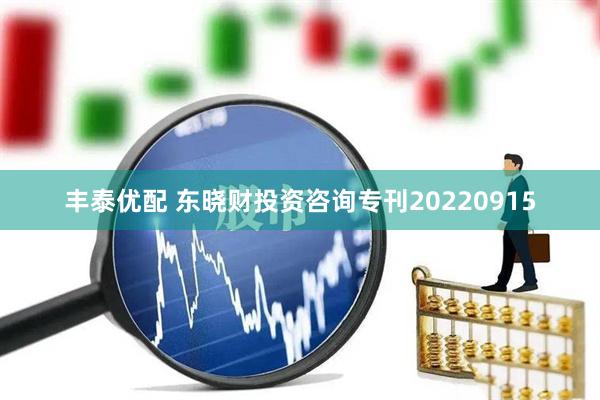 丰泰优配 东晓财投资咨询专刊20220915