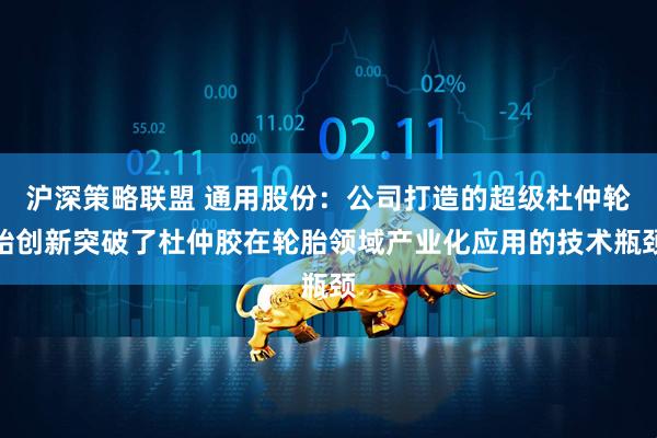沪深策略联盟 通用股份：公司打造的超级杜仲轮胎创新突破了杜仲胶在轮胎领域产业化应用的技术瓶颈